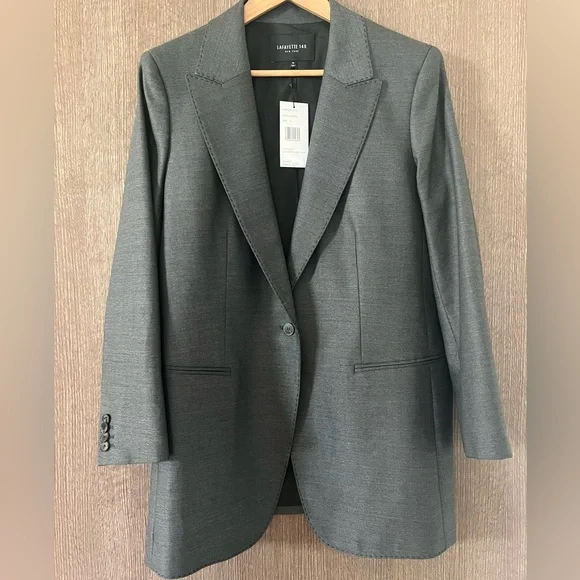 Lafayette 148 New York Gray Blazer - Picture 1 of 10